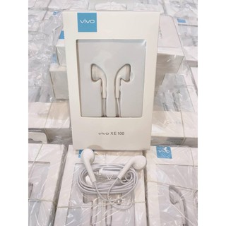 หูฟัง VIVO XE100 ออจินอล หูฟัง Earbud แท้ เบิกศูนย์ยกกล่อง เสียงดี ของเเท้ รับประกัน 100 % รองรับโทรศัพท์มือถือทุกรุ่นขอ