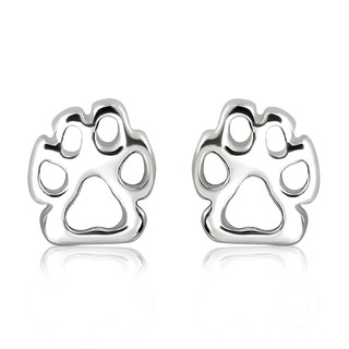 MachuSilver ต่างหูเงินแท้ 925 Sterling Silver อุ้งเท้าหมา สุนัข พร้อมถุงกำมะหยี่ /MC11140