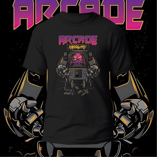 เสื้อยืดผ้าฝ้าย เสื้อยืด ผ้าฝ้าย 100% พิมพ์ลาย ARCADE MASSACRE ไซซ์ XS - 3XL สําหรับผู้ชาย และผู้หญิง