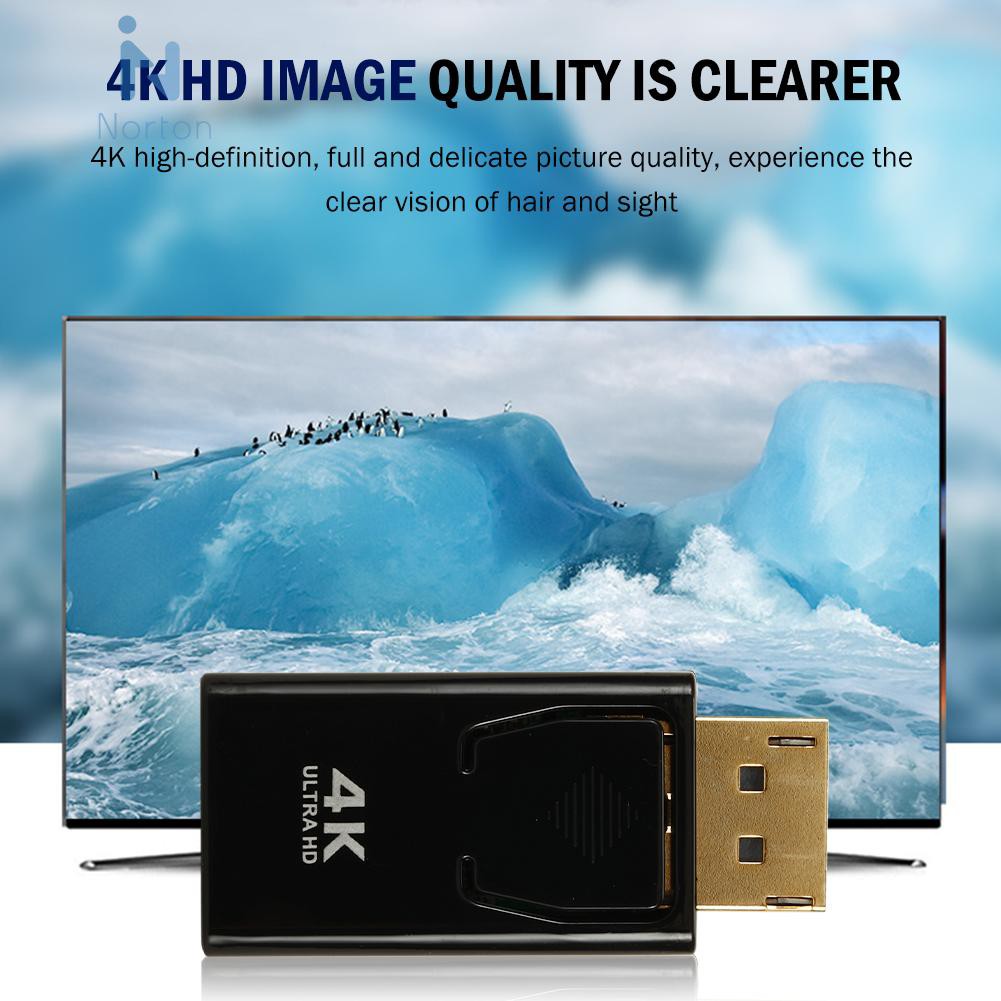 อะแดปเตอร์แปลง Dp To Hdmi สําหรับ Pc Tv Displayport Male To 4k #8