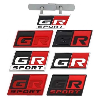 ราคาต่อชิ้น โลโก้งานโลหะ จีอาร์ โตโยต้า มีแบบติดกระจัง หน้า/หลัง Metal GR Sport Logo Front Hood Grill Toyota YARiS HV RZ