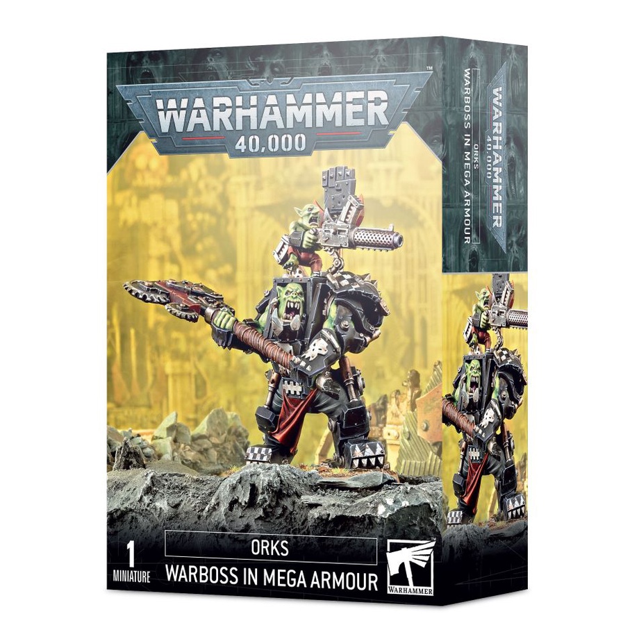[GWพร้อมส่ง] WARHAMMER 40K: ORKS: ORK WARBOSS IN MEGA ARMOUR โมเดลเกมจำลอง
