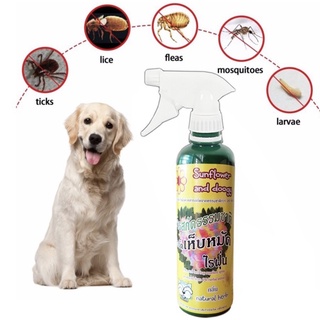 ไล่เห็บ หมัด Sunflower and doogy สเปรย์สมุนไพร ขนาด 360 ml.