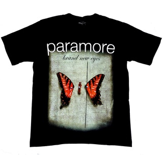 【cotton Tshirts👕】Berstore Paramore ใหม่ เสื้อยืดลําลอง ผ้าฝ้าย 100% แขนสั้น คอกลม ระบายอากาศ พิมพ์ลายดวงตา ทรงหลวม แฟชั