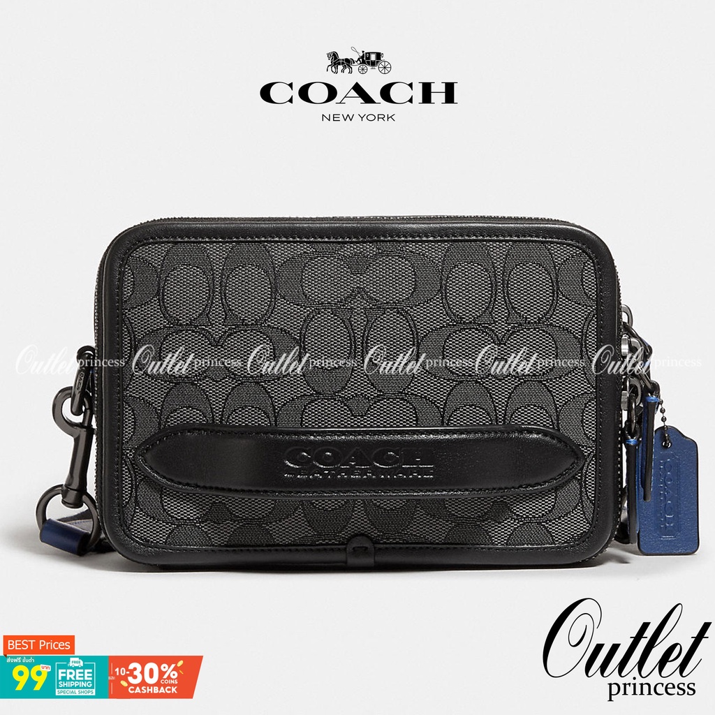 รุ่นสุดคูลล ใช้คู่ได้ทั้งชาย//หญิงเลยค่าา😘 COACH CHARTER CROSS BODY IN SIANATURE JACQUARD((C3780)) 💋