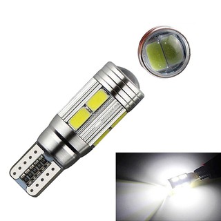 T10 LED W5W 168 501 194 มหาดไทย LED สีขาว CANBUS ไม่มี OBC ข้อผิดพลาด t10 6SMD led 5630 กับโปรเจคเตอร์เลนส์อลูมิเนียม