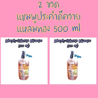 แก้คัน รังแค แชมพูประคำดีควายแหลมทองการแพทย์ ผสมน้ำมันตะไคร้หอม 500 ml ขวดใหญ่ 2 ขวด