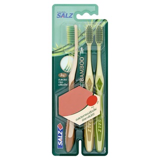 ราคาพิเศษ!! ซอลส์ แบมบู แปรงสีฟัน 3 ด้าม Salz Bamboo Toothbrush 3pcs