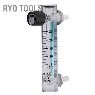 Ryo Tools LZQ-5 Flowmeter 2.5-25LPM Flow Meter with Control Valve for Oxygen/Air/Gas