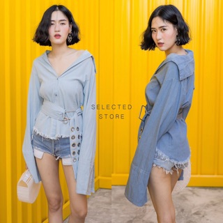 Belt Denim Top