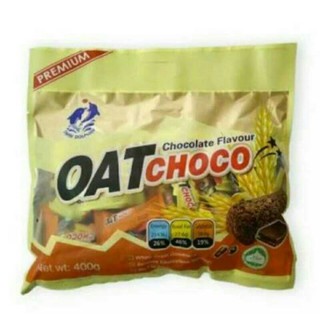 ขนมข้าวโอ๊ตอัดแท่งรสช็อคโกแลต (Oat Choco)...ตรา "Twinfish"... 1 ห่อ (400 กรัม)