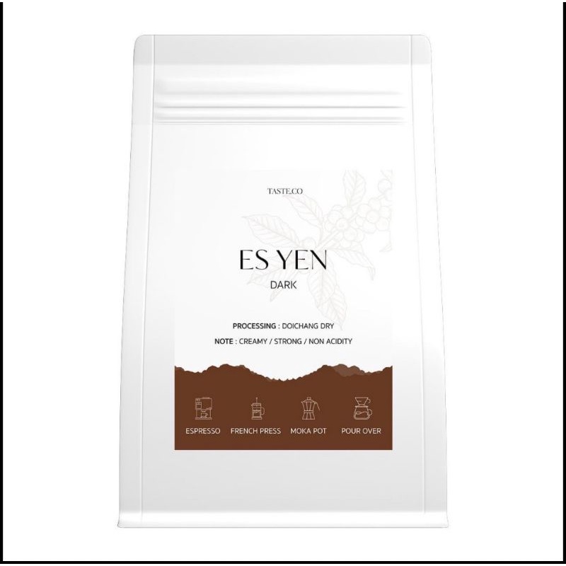 เมล็ดกาแฟคั่ว EsYen คั่วเข้ม (Dark Roast) ขนาด 250 กรัม