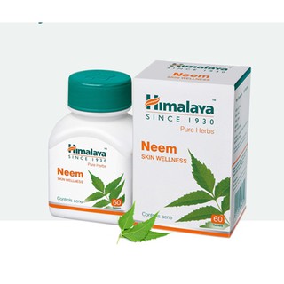 Himalaya Neem 60 Tablets ฮิมาลายา นีม เม็ดสมุนไพรสะเดา ลดสิว ผิวดี