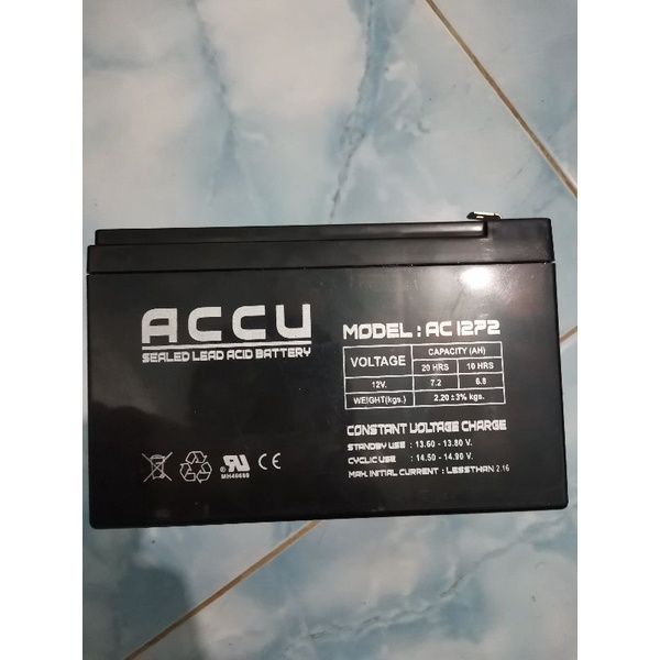 แบตเตอรี่ups/accu12v7.2a