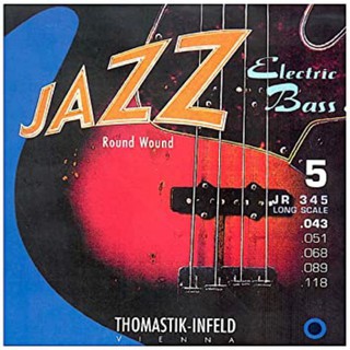 สายเบส 5 สาย แจ๊ส Thomastik Infeld JR345 Nickel Round wound 5 String Long Scale 43-118