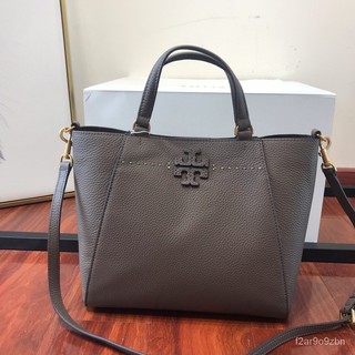 ❌ส่งด่วน❌ เจ้าใหญ่ งานดี  Tory Burch handbags TB new bucket bag litchi grain cowhide shopping bag one-shoulder handbag t