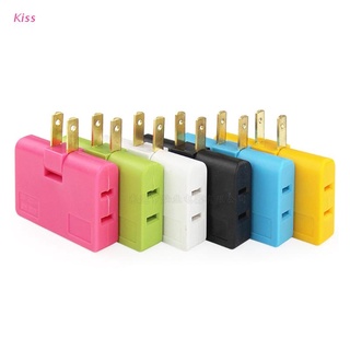 kiss 2-prong Rotatable Socket Converter US Plug Socket Indoor Wall Tap Power Outlet