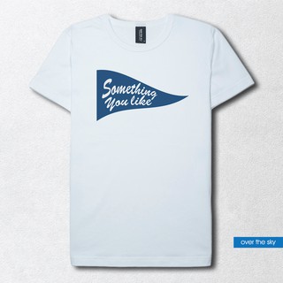 over the sky T-shirt กราฟฟิค เสื้อยืดคอกลม - flag something