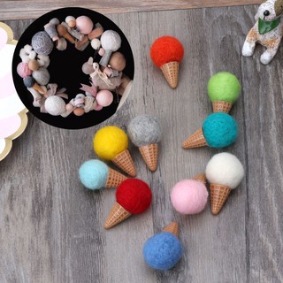 some mini felt ice cream พร็อพสําหรับถ่ายภาพเด็กทารกผู้ชายผู้หญิง