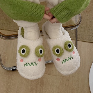 รองเท้าใส่เดินในบ้าน รองเท้าสลิปเปอร์ slippers ผ้าขนนุ่มใส่สบาย ลายตุ๊กตา น่ารักมาก
