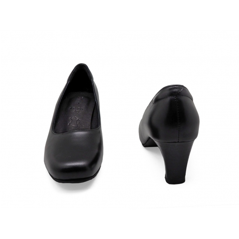 TAYWINแท้ เทวินทร์แท้ รองเท้าคัทชูส้นสูงหนังแท้ SC-80 Size35-41 หนังนิ่มสีดำ