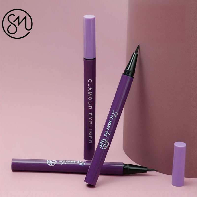 (C1)LAMEILA อายไลเนอร์ สีดำ กันน้ำ [อายไลน์เนอร์แท่งม่วง] อายไลเนอร์กันน้ำ สำหรับแต่งหน้า ติดทนทาน คุณภาพดี