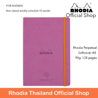 Rhodiarama : Perpetual Softcover - A5 -Lilac (1912) สมุดจดบันทึก Agenda กางได้ 180 องศา นำเข้าโดย Rhodia Thailand