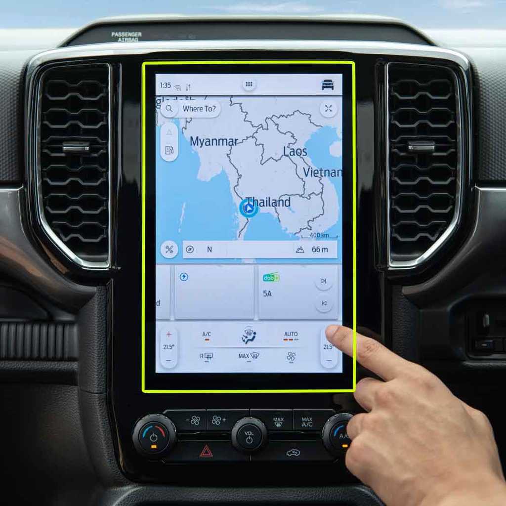 ฟิล์มกระจกนิรภัยกันรอยหน้าจอ LCD นําทาง GPS สําหรับ Ford Ranger 2022 2023