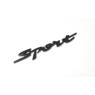 (1ชิ้น) SPORT LOGO โลโก้ติดรถยนต์ทุกรุ่น 13.5 เซนติเมตร สีดำเงา สติ๊กเกอร์ ตัวเขียน ป้ายรุ่น STICKER EMBLEM