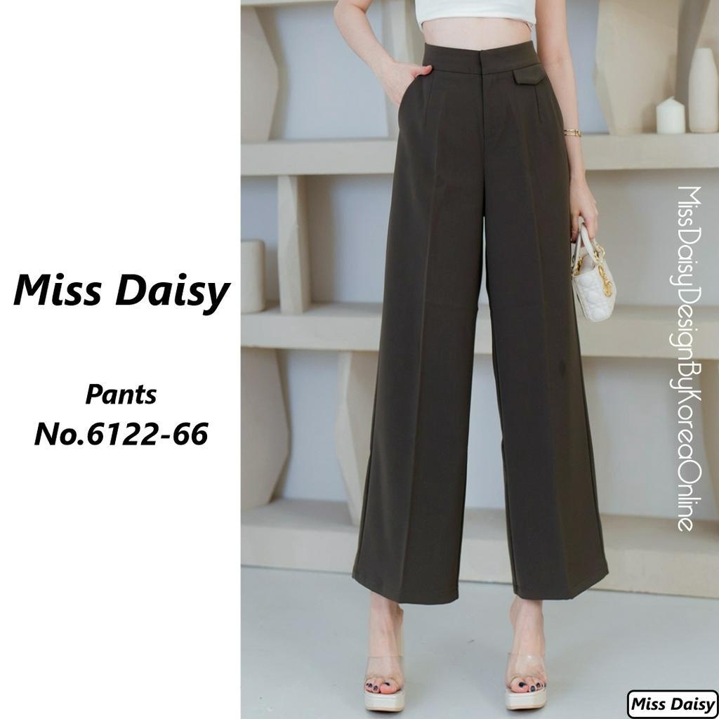 #MissDaisy กางเกงขาบาน No.6122 ผ้าโพลีเอสเตอร์ เอวสูง