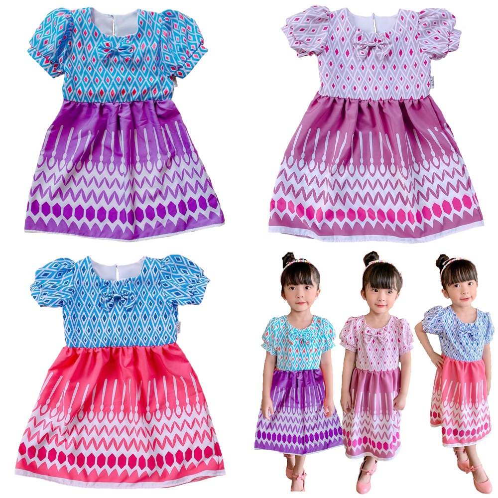 2-8ขวบ เดรสลายไทย ผ้าไหมอิตาลี เสื้อผ้าเด็กผู้หญิง เสื้อผ้าเด็กผญ ชุดกระโปรง เดรสเด็กผู้หญิง ชุดเด็กผู้หญิง ชุดไทย [429]