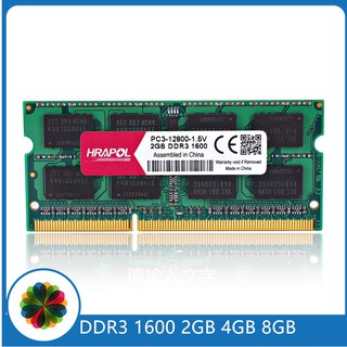 Hrapol Pc แรม 2G 4G 8G Ddr3 1600 Mhz 1600Mhz So-Dimm Ddr3 4Gb 8Gb 2Gb กล่องหน่วยความจํา Pc3-12800S สําหรับแล็ปท็อป