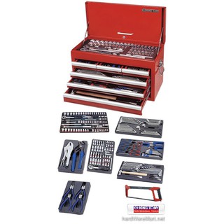 KINGTONY ชุดเครื่องมือ 219ชิ้น  รุ่น 911-000CR  ลูกบล็อก tool trolley set