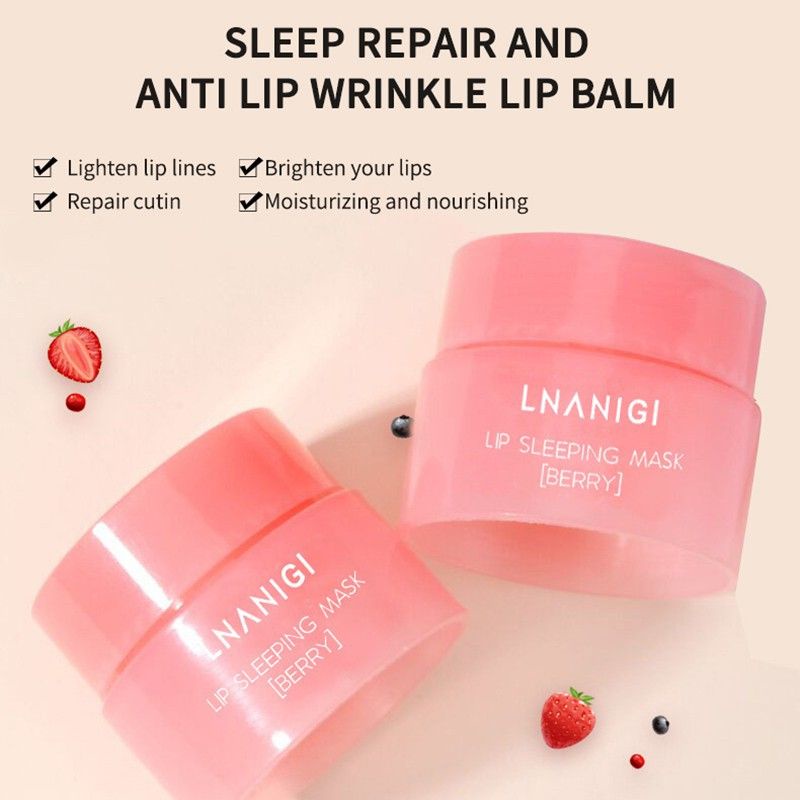 (D20) ลิปลาเนจ ลิปแก้ปากดำ ลิปมาร์ก LANEIGE Lip Sleeping Mask 3g. ลาเนจ มาสก์ปาก สูตรเนียนนุ่ม (ชมพู)