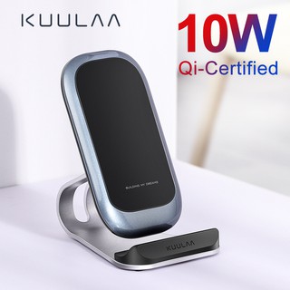 Kuulaa แท่นชาร์จโทรศัพท์มือถือ แบบไร้สาย ชาร์จเร็ว สําหรับ iPhone X XS 8 Samsung S9 Xiaomi (10W)