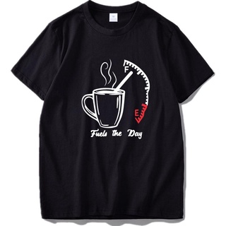 ขายดี เสื้อยืดลําลอง แขนสั้น คอกลม พิมพ์ลายกาแฟ Fulls The Day Start A Happy Day ใส่สบาย พรีเมี่ยม s BKbbal62KChiam26S-5X