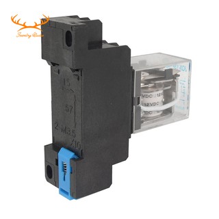 ☀SALE☀12V DC Coil Power Relay DPDT LY2NJ HH62P-L JQX-13F 10A With PTF08A Socket Base