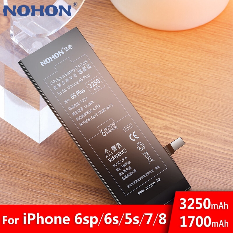 NOHON แบตเตอรี่สำหรับ Apple iPhone 6s Plus เปลี่ยน Bateria แบตเตอรี่ความจุสูงเครื่องมือฟรี