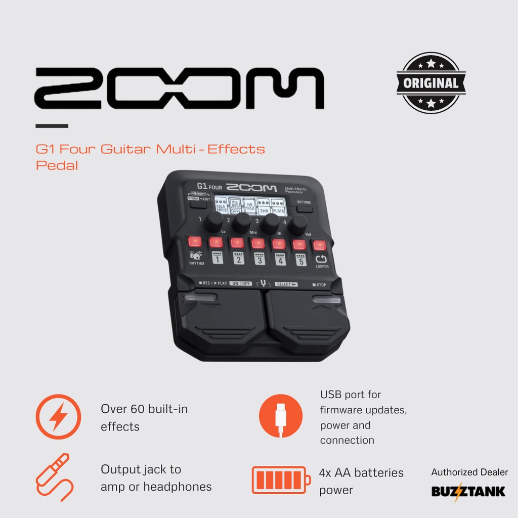 ZOOM G1 Four หรือ G1X Four Multi Effects Guitar Pedal