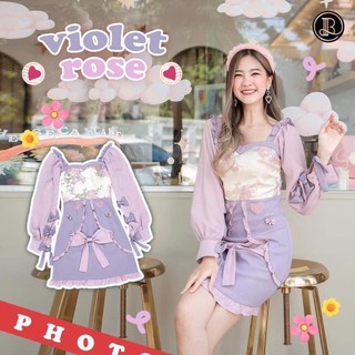 💎พร้อมส่ง💎BLT เดรส Violet rose collection