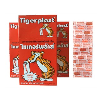 Tigerplast พลาสเตอร์ปิดแผล ชนิดผ้า 100 ชิ้น จำนวน 1 กล่อง ไทเกอร์พล๊าส