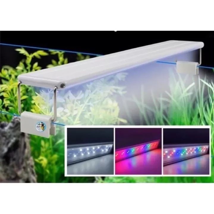 ไฟ LED ตู้ปลา โคมไฟตู้ปลา LED สีขาว-ฟ้า  (สำหรับตู้ 8-24นิ้ว)