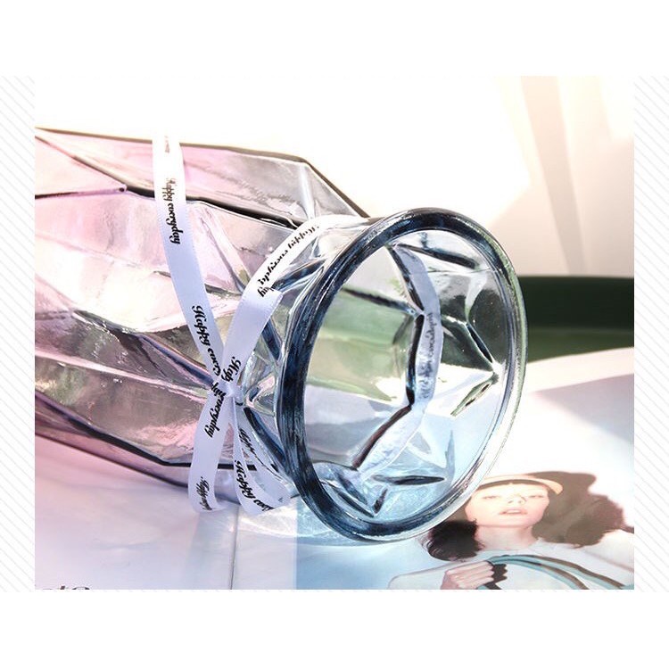 พร้อมส่ง［Becky home shop］แจกันดอกไม้ แก้วโปร่งใสแจกันยุโรปห้องนั่งเล่นที่เรียบง่ายตกแต่งในสไตล์การจัดดอกไม้ - รูปที่ 3