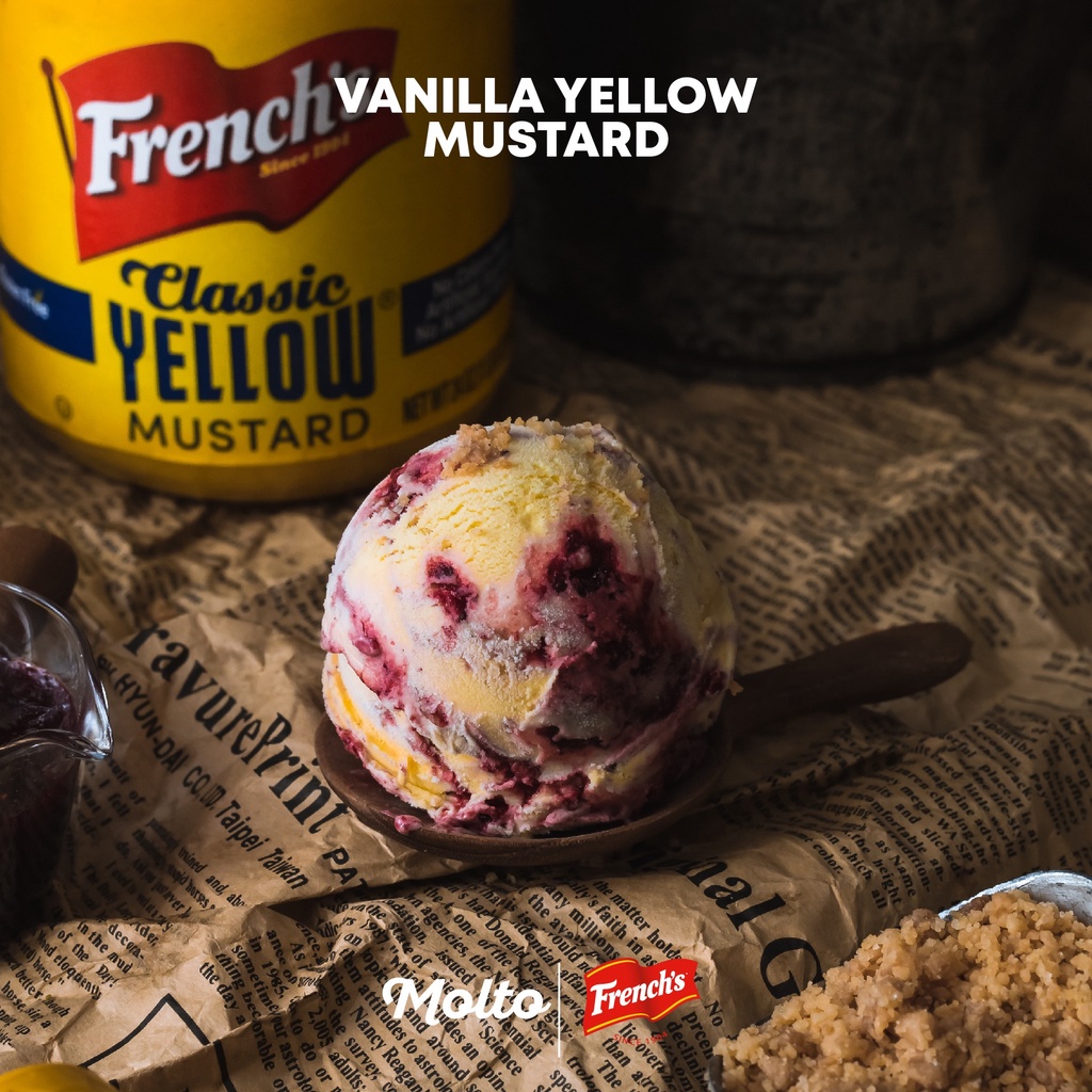 Vanilla Yellow Mustard  (ไอศกรีม วนิลลา มัสตาด 1 ถ้วย 16 oz.) - Molto premium Gelato