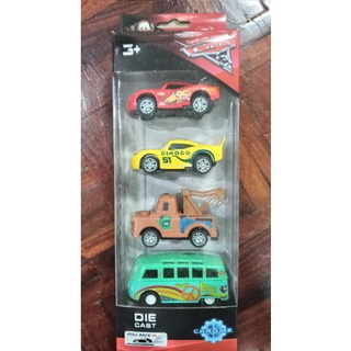 the car รถเหล็กเดอะคาร์ die cast 4คัน เข็นถอยหลังวิ่งได้