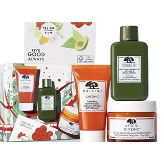 หมดอายุ2024 Origins Glow &amp; Believe GinZing &amp; Mega-Mushroom Hydrating Glow Set 3 pcs