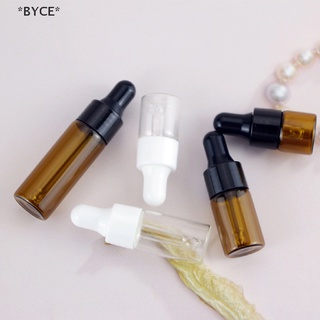 Byce 10 ชิ้น 1/2/3/4/5 มล. ขวดหยดแก้ว สีเหลืองอําพัน ขวดน้ําหอม ขวดน้ํามันหอมระเหย