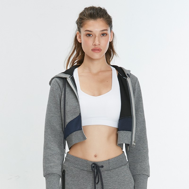 Chloe Crop Jacket - Heather Grey #2