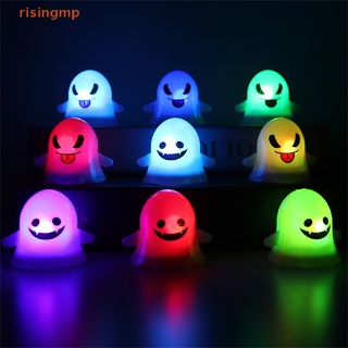 [risingmp] โคมไฟ LED รูปผีกระพริบน่ารัก สําหรับตกแต่งบ้าน ปาร์ตี้ฮาโลวีน วันขอบคุณพระเจ้า