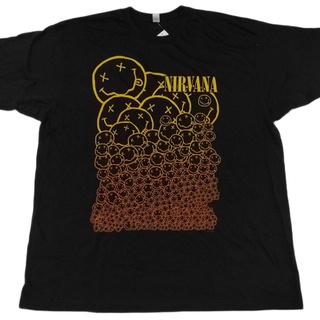 เสื้อยืดคอกลมเสื้อยืดวง NIRVANA ลิขสิทธิ์แท้S-4XL